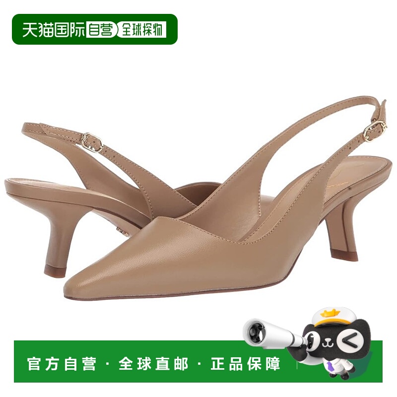 自营Sam Edelman Bianka Pump Women's Beige Leather Kitten Hee