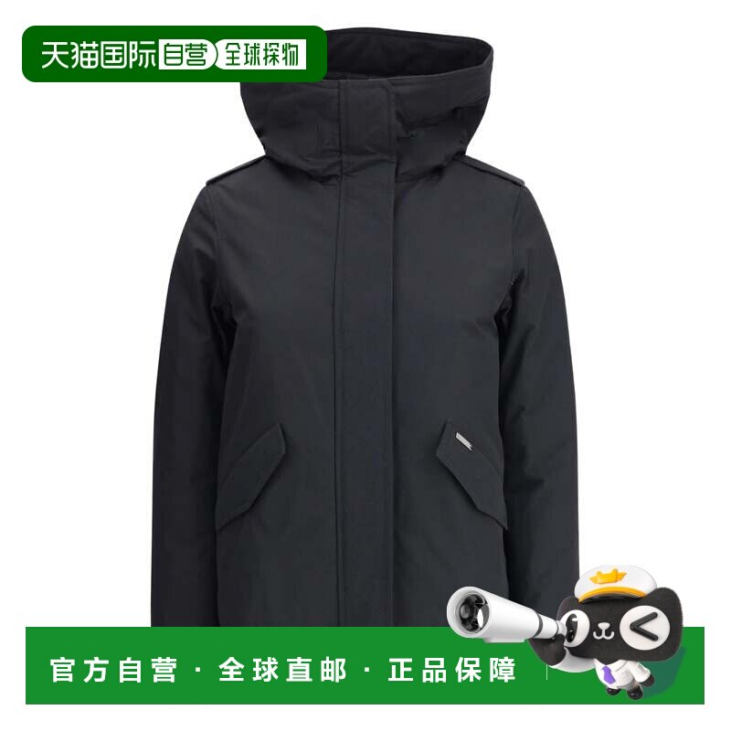 自营woolrich黑色军装高领夹克-黑色 美国奥莱直发