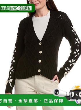 自营Johnny Was The Anessa蝴蝶结开衫-黑色 美国奥莱直发