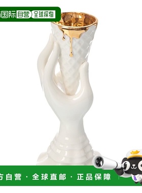 自营Jonathan Adler Gilded I-Scream Vase - white 美国奥莱直发