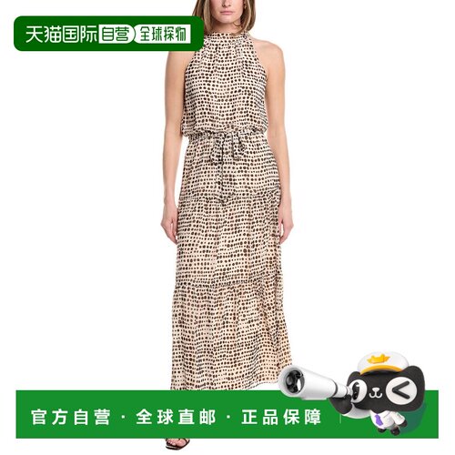 自营Julia Jordan Printed Sleeveless Midi Dress - white 美国