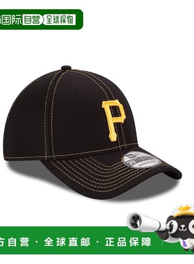 自营 New Era 39THIRTY匹兹堡海盗Neo Stretch帽子-ML-黑色 美国