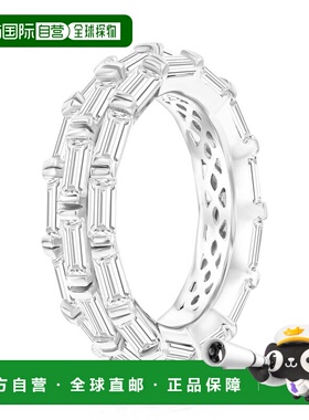 自营Suzy Levian Sterling Silver Cubic Zirconia White Baguett