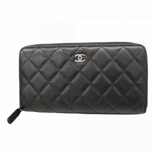 Long Owned 自营Chanel Calfskin Fold Pre Grained Wallet