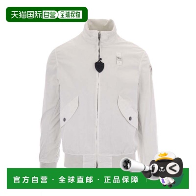 自营blauerLightweight Bomber Jacket in Badger Grey - white