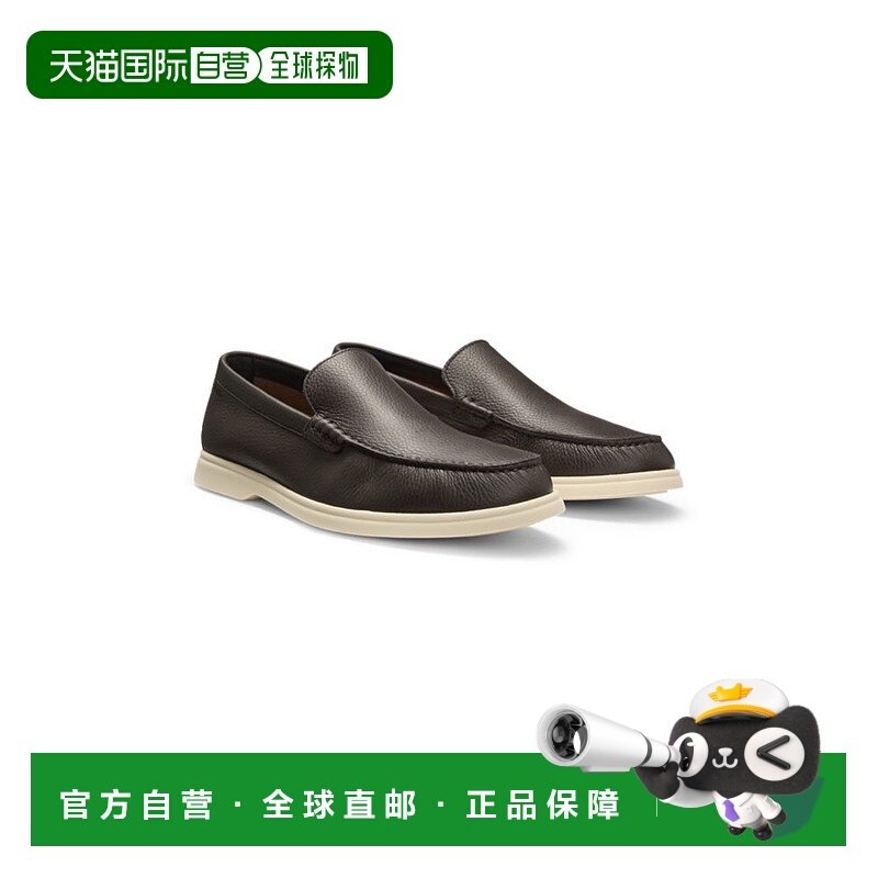 自营 boss带有标志细节的翻折皮革软皮鞋-深棕色 美国奥莱直发,运动鞋new,其它运动鞋,淘宝优惠券,粉丝福利购,淘宝优惠卷