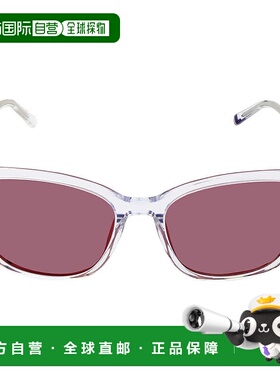 自营Tommy Hilfiger Burgundy Rectangular Ladies Sunglasses TH
