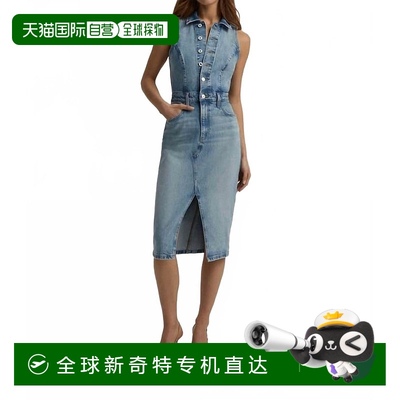自营 favorite daughter圣巴巴拉Halter City牛仔连衣裙-圣巴巴拉