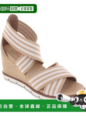 自营 Mia Amore Haiku凉鞋女式天然白色圆头坡跟JOBB606-米色 美