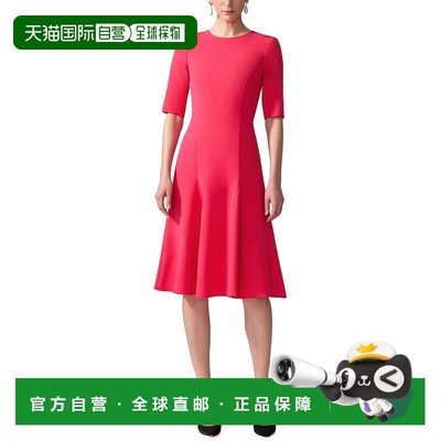 自营Carolina Herrera Midi Godet Dress - pink 美国奥莱直发