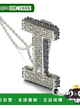 自营 Suzy Levian 纯银蓝宝石和钻石装饰字母吊坠 - 蓝色 美国奥