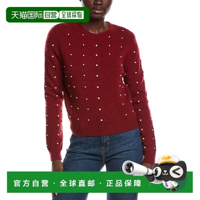 自营Nanette Nanette Lepore Pointelle Pearl Sweater - red 美