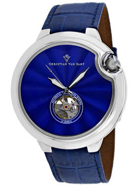 自营Christian Van Sant Men's Cyclone Automatic Blue Round 46