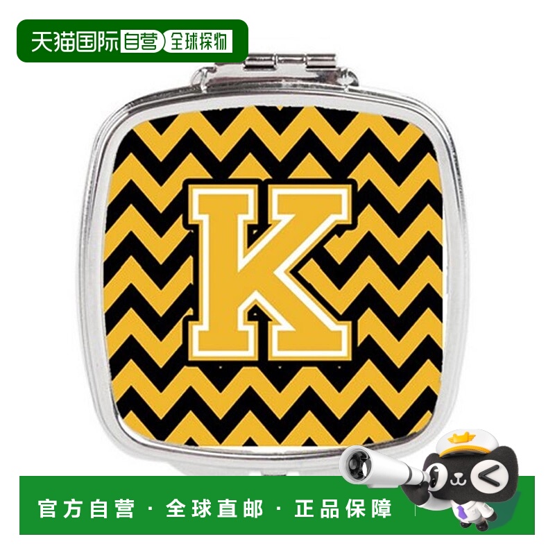 自营 Carolines Treasures CJ1053-KSCM 字母 K 雪佛龙黑色正品