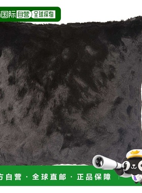 自营 Faux Addict 奢华人造毛皮枕头 - 黑色 美国奥莱直发