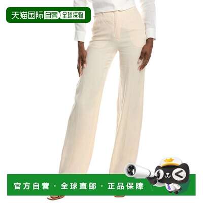 自营Max Mara Studio Cordova Linen Pant - tan 美国奥莱直发