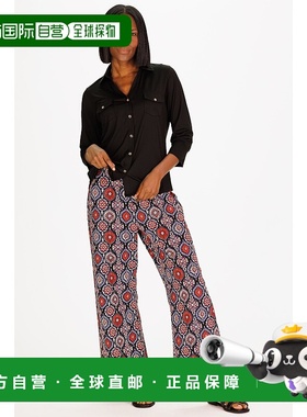 自营duffield lane黑色带徽章的Peri Pant 美国奥莱直发