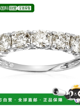 自营 vir jewels1 克拉 5 石钻石婚礼订婚戒指 14K 白金或黄金圆
