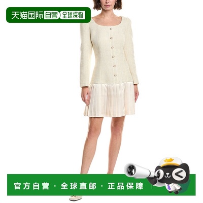 自营Pascale La Mode Tweed Mini Dress - tan 美国奥莱直发
