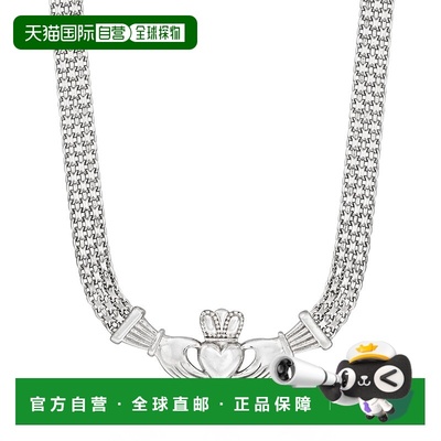 Ross-Simons 纯银 Bismark-Link Claddagh 项链 - 20 英寸 【美国