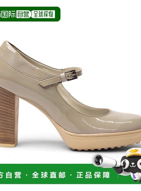 自营 tod'sAsp T85玛丽 简-灰色 美国奥莱直发皮鞋玛丽珍鞋