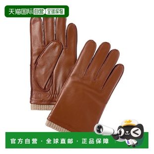 美国奥莱直发 棕色 自营Bruno Magli羊绒衬里皮革手套
