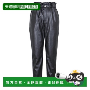 lucy 美国奥莱直发休闲裤 parisLeo 黑色 黑色纯素皮裤 自营