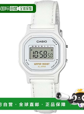 自营Casio Women's Classic Digital Watch with White Leather B