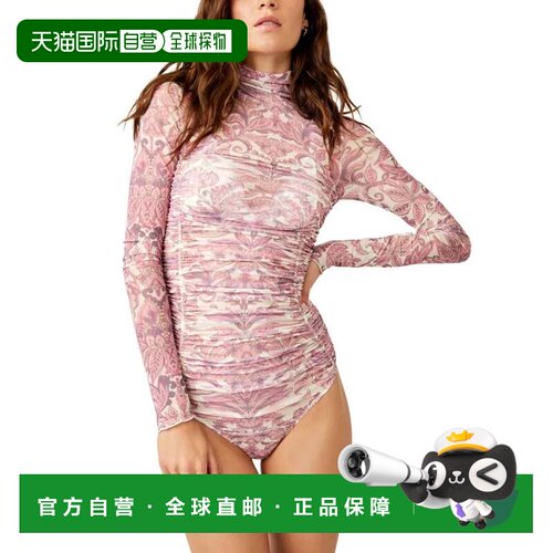 自营free people自由人在它所有紧身衣裤妇女牡丹印花高领GBO1872