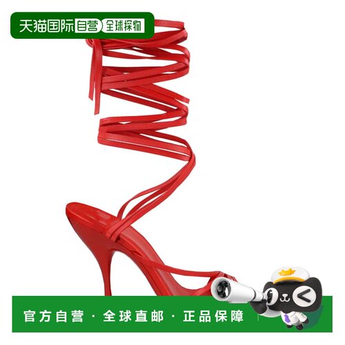 自营salvatore ferragamoVictoria X5 Wrap Tie Sandals - red 美