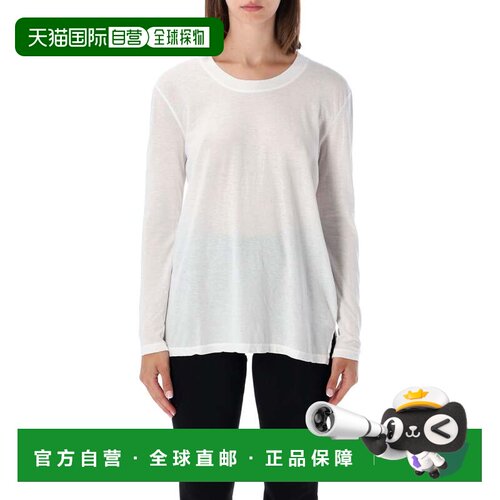 自营james perse透明平织长袖t恤-白色 美国奥莱直发