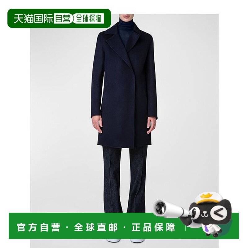 1h可退 【美国直邮】Akris Bera 拉绒羊绒双排扣外套 女装毛呢外