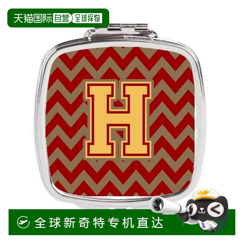 自营 Carolines Treasures CJ1048-HSCM 字母 H 雪佛龙石榴石和金