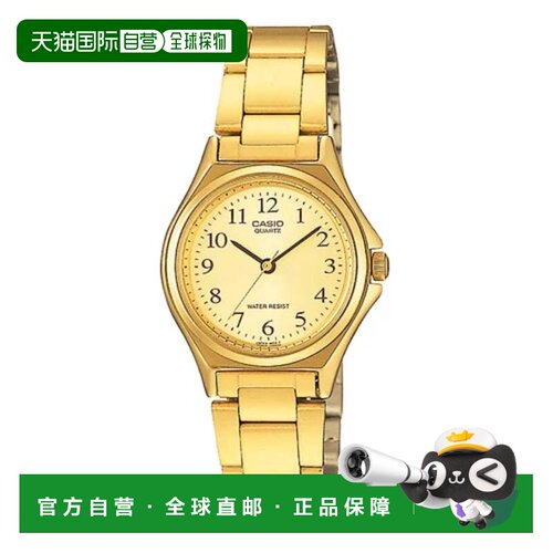 自营Casio Women’s Gold Dial Analog Watch with Gold Bracelet