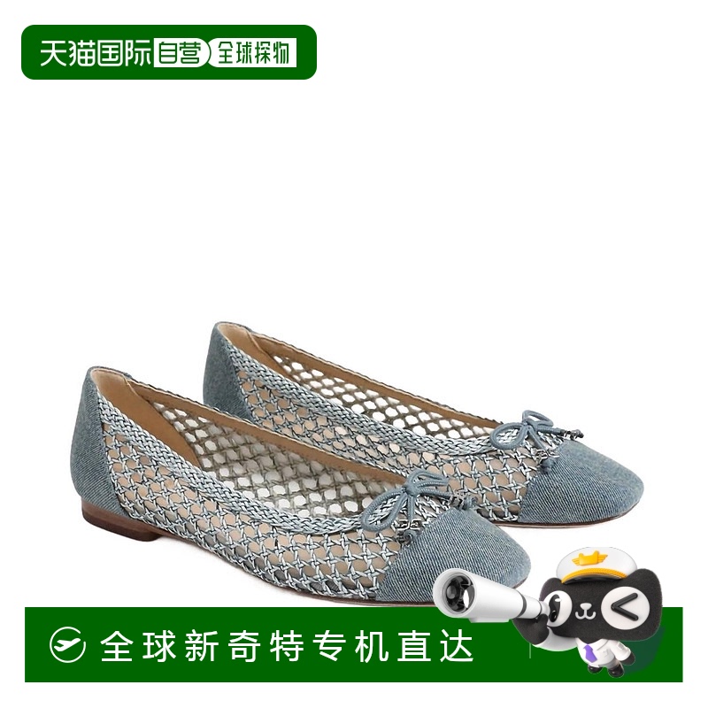 自营sam edelmanMay Square Toe Bow Accent Openwork Flats In L