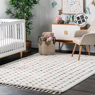 nuLOOM Behati High-Low Polka Dot Tassel Area Rug - 米色 【美