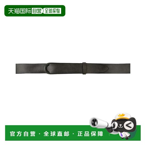 自营orcianiVintage Calfskin No-Buckle Men'S Belt - black 美