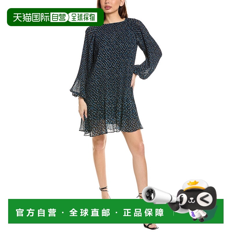 自营 Madewell Effie手风琴式A字型连衣裙-蓝色 美国奥莱直发