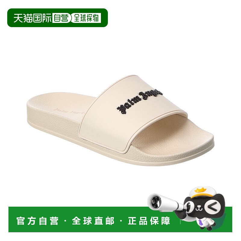 自营Palm Angels New Logo Pool Slide - white 美国奥莱直发