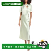 Woven Midi Dress 自营Sandro green 美国奥莱直发