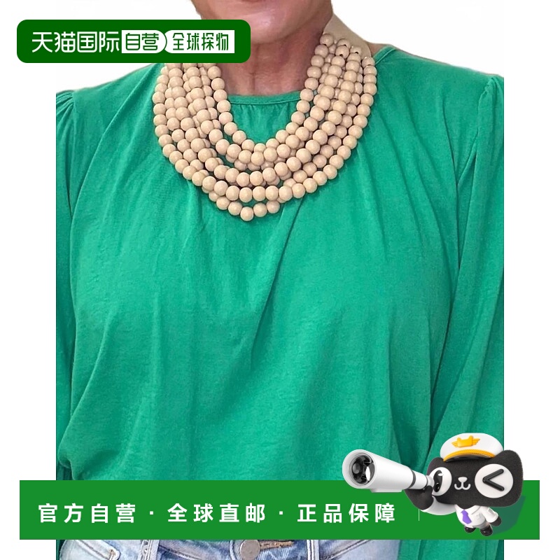 自营bobiShirred Three-Quarter Sleeve Tee In Shamrock - shamr