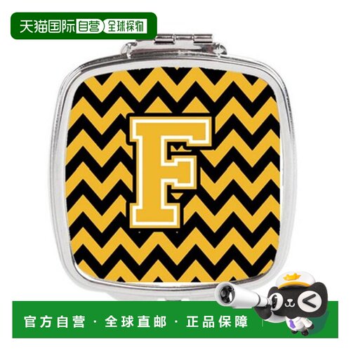 自营Carolines Treasures CJ1053-FSCM 字母 F 雪佛龙黑色和正品