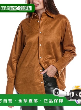 自营 TOCCIN Kali仿麂皮男朋友衬衫-棕褐色 美国奥莱直发