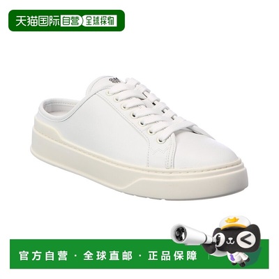 自营Stuart Weitzman Skater Mule Leather Sneaker - white 美国