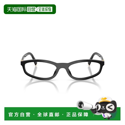 自营miu miu/缪缪0mu 01zv Rectangular Black Acetate Eyeglasse