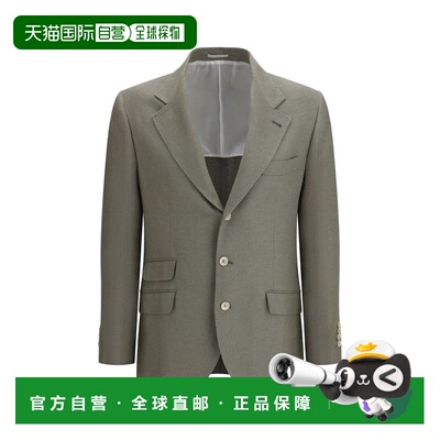 自营Brunello Cucinelli Silk Men's Coat - bicolor 美国奥莱直