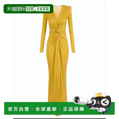自营elisabetta franchiRed Carpet Dress In Cupro Jersey With