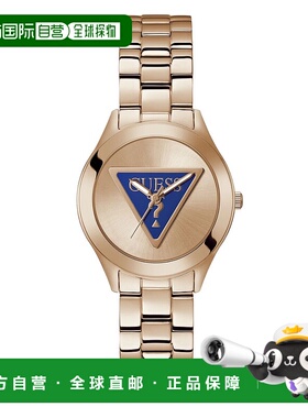 自营Guess Women's Tri Plaque Rose gold Dial Watch - rose gol