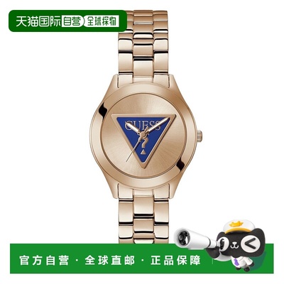 自营Guess Women's Tri Plaque Rose gold Dial Watch - rose gol