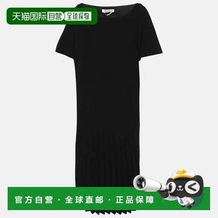 自营Marina Rinaldi Black Crepe Pleated Dress - black 美国奥